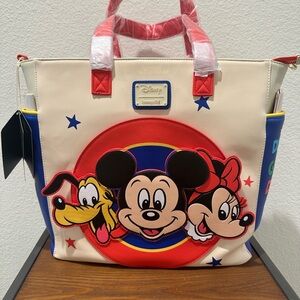 NWT Loungefly Disney Mickey & Friends Character Tote Convertible Backpack